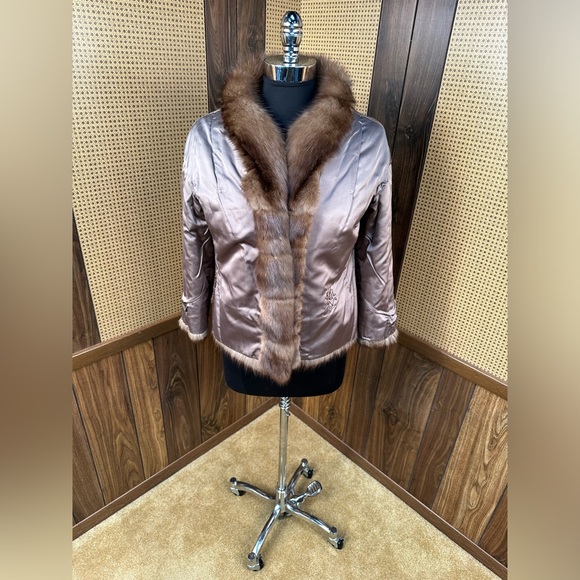 VINTAGE BERGDORF GOODMAN RUSSIAN SABLE FUR COAT CROP JACKET BOLERO SMALL 4 - 6 - Picture 6 of 12